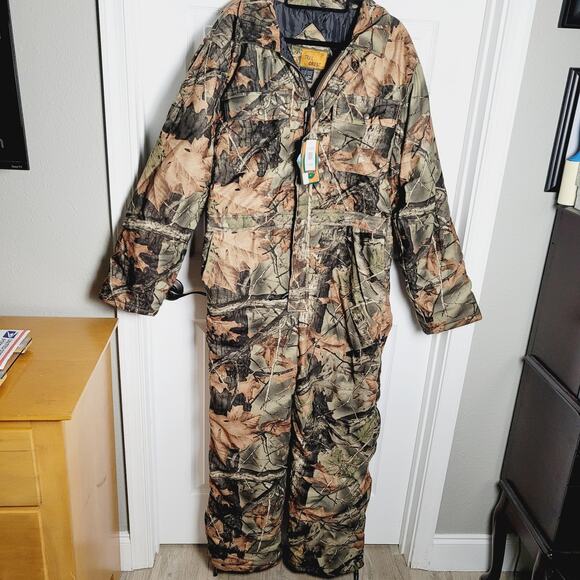 Trail Crest Highland Timber Camo Coveralls Mens Large Waterproof Insulated Hunt - Picture 1 of 13